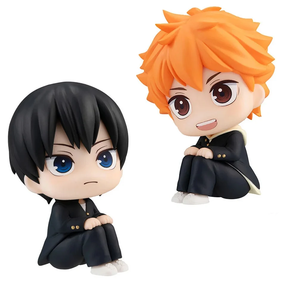Manga Volleyball Jugend Q-Version Charakterfigur Sitzende Pose Hinata Shoyo Yingshan Feixiong Handgefertigtes PVC-Modell Ornament Anime-Spielzeug