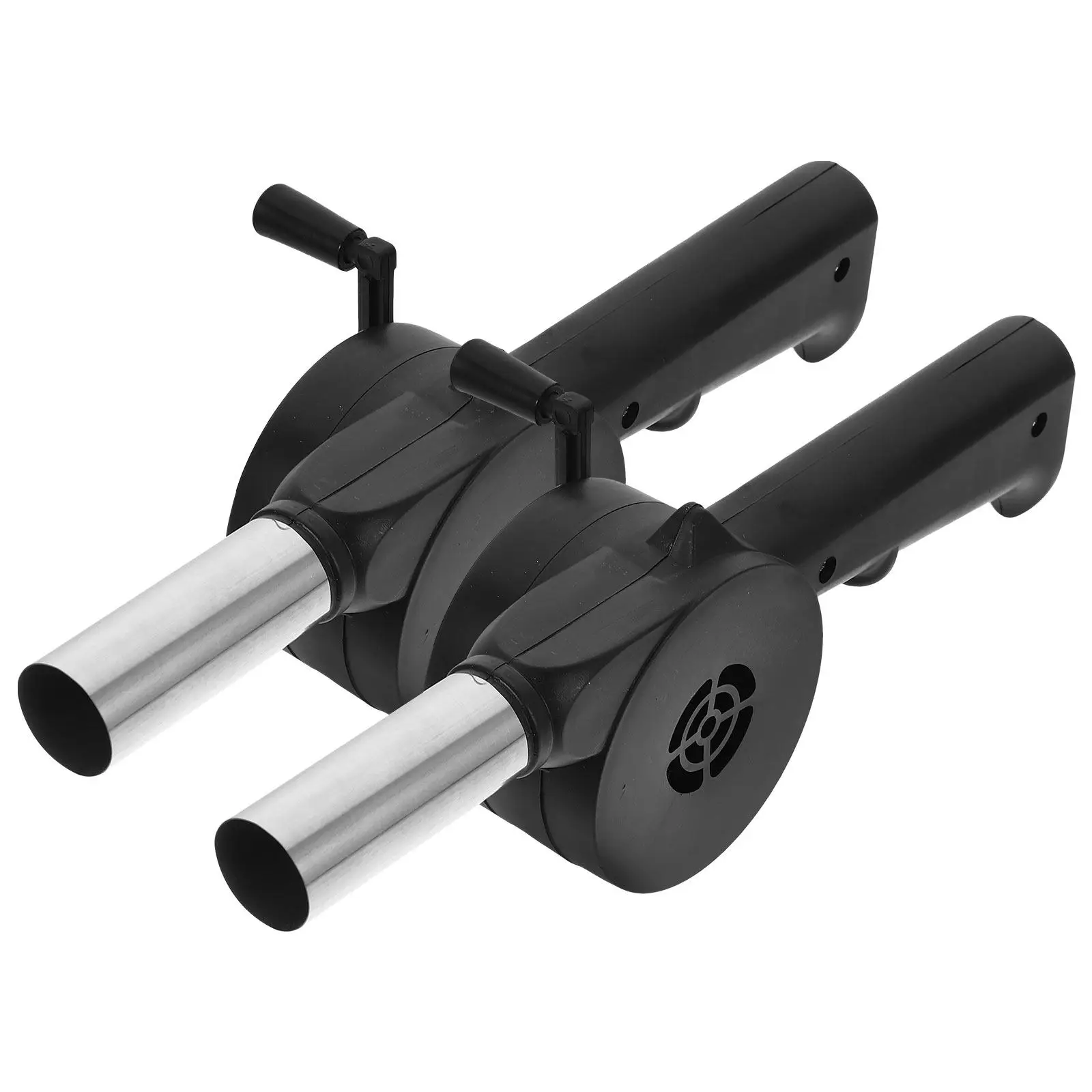 2Pcs Manual Bbq Fan Premium Plastic Iron Construction Air Blower for Barbecue Cooking Starter Outdoor Fire Blower Tool