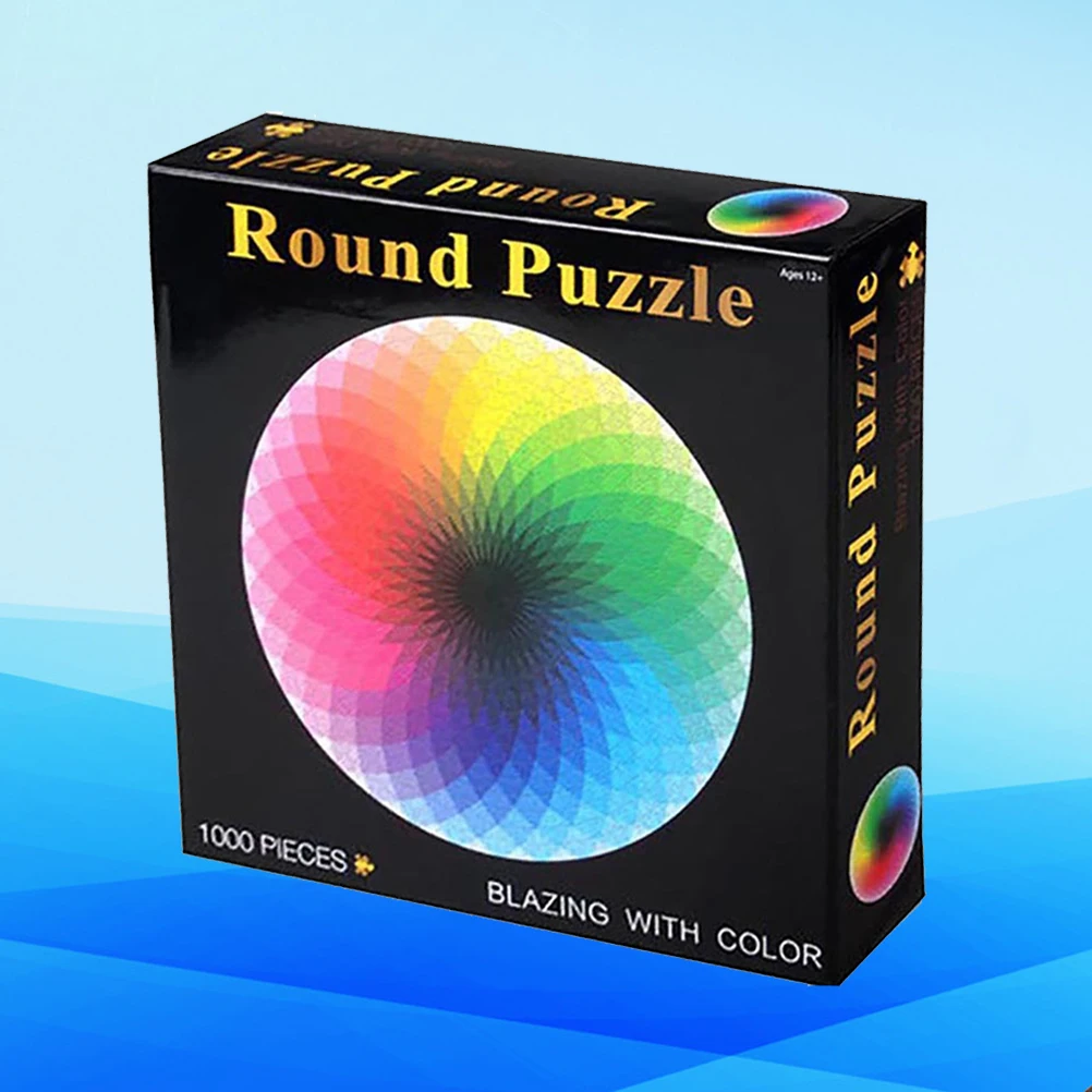 1000 peças redondas quebra-cabeça colorido superior qualidade durável material funeducacional brinquedo alívio do estresse crianças jogo de presente
