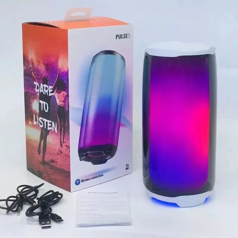 

PULSE 5 Family K Song Bluetooth Speaker Portable Column RGB Atmosphere Lamp Audio Boombox Outdoor Waterproof Subwoofer With Mic