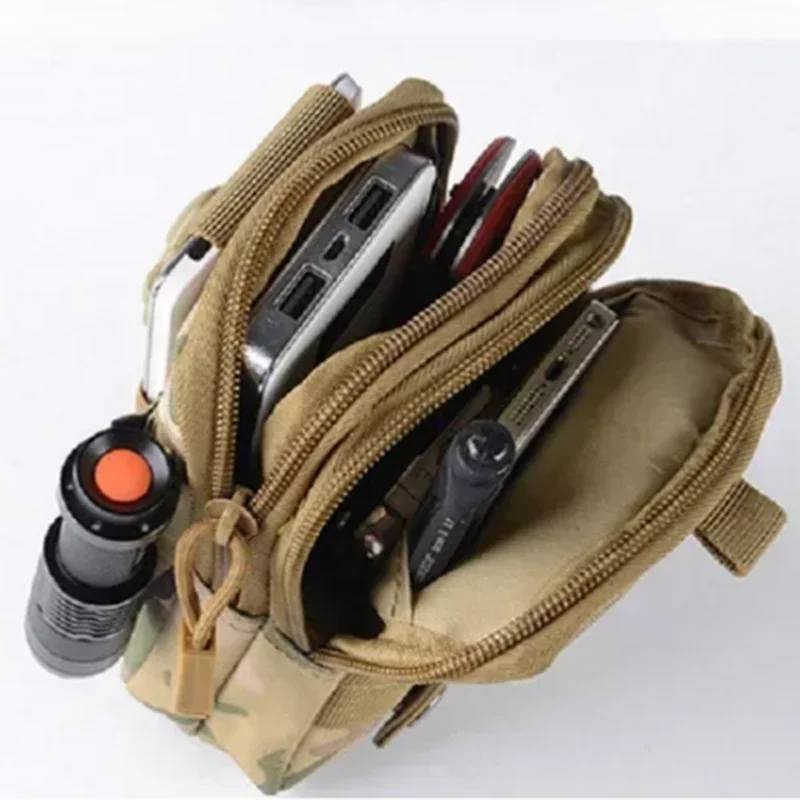 1Pc Men Outdoor Sport Tactical Molle Pouch Belt Waist Pack Bag Phone Case Military Camping Climbing Running Hunting Small Bags