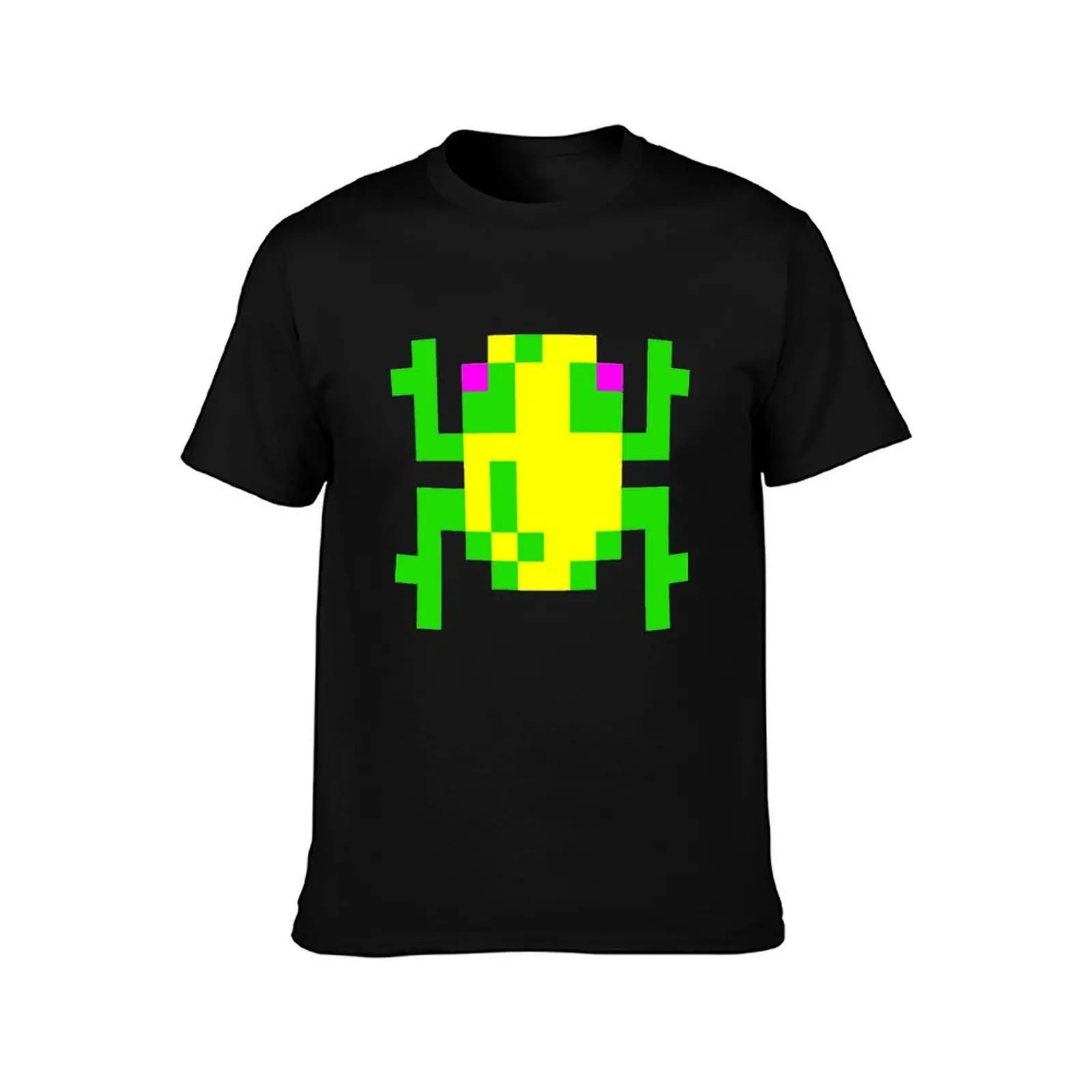 Frogger Classic Arcade Game 80s T-Shirt Summer Casual Cotton Tee Oversized Streetwear Tops Vintage Graphic Print 100% Cotton