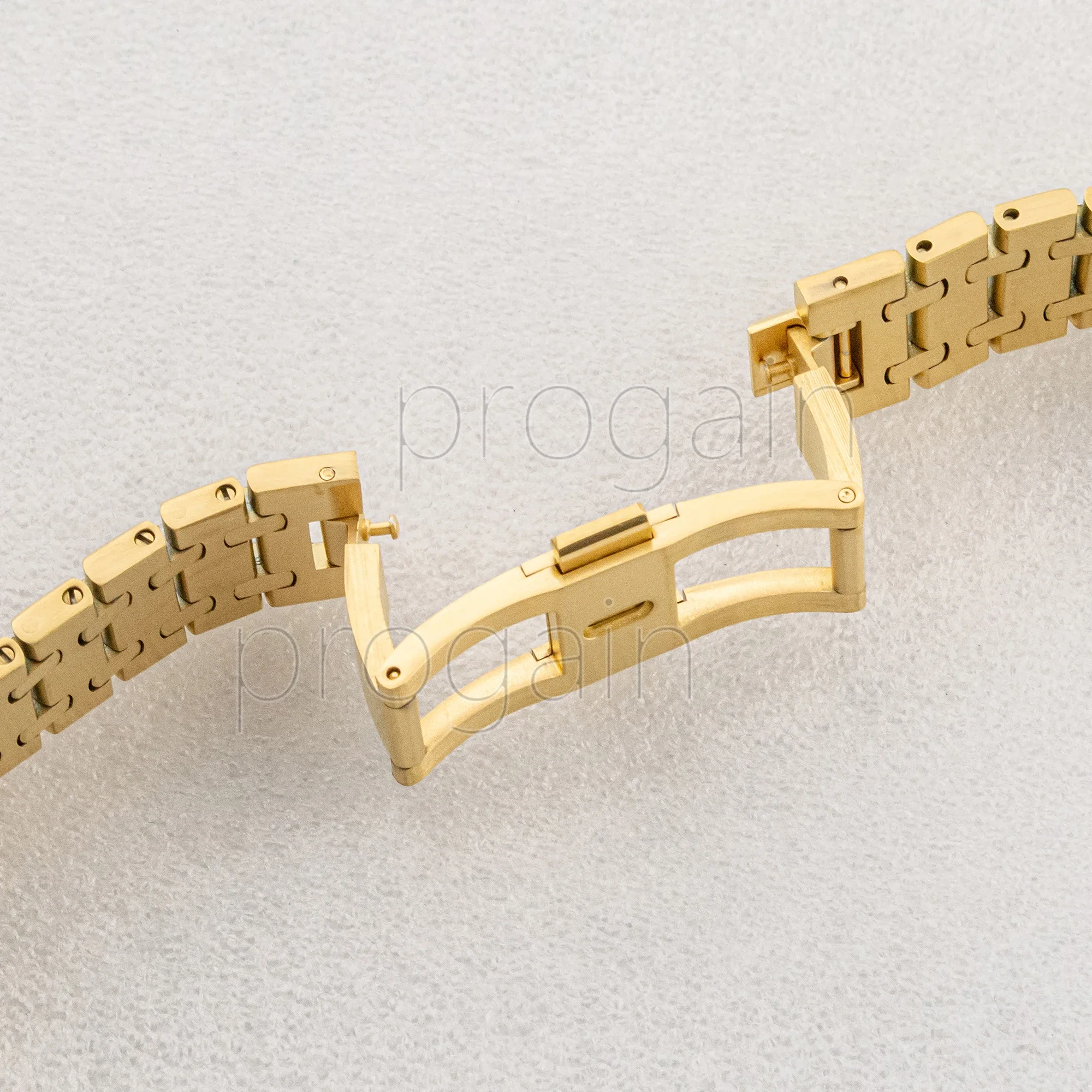 Watch Parts PVD Rose Gold/Gold/ Black/ Silver Bracelet Strap 26mm 316L Stainless Steel Folding Buckle Watchband Accessories