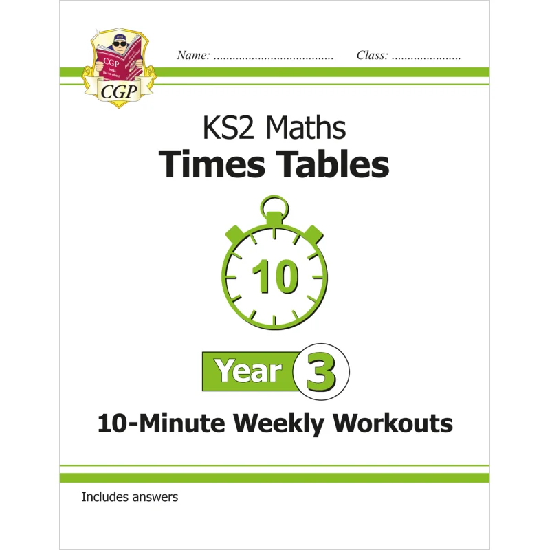 

KS2 Maths Times Tables 10Minute Weekly Workouts Year 3 CGP Books Coordination Group Publications 9781782948674 Book