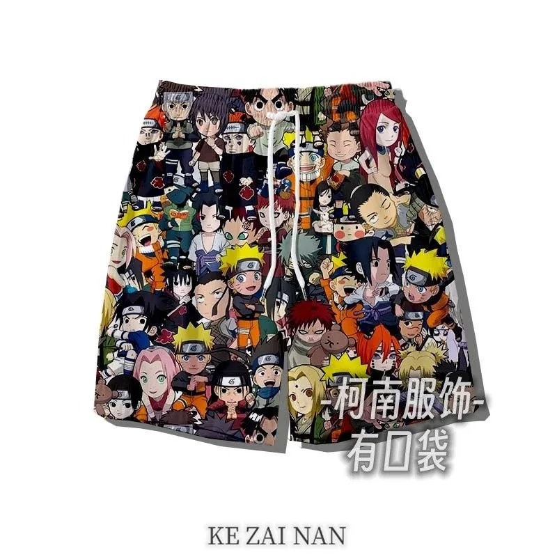 Naruto anime versatile loose beach pants lightweight breathable quick-drying sports casual pants boys straight outer pants