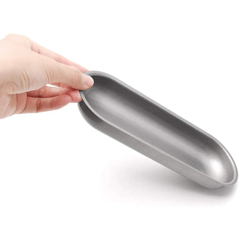 Hot Dog Mold Carbon Steel Sausage Molds Non Stick Bakeware Oval Hotdog Bun Baking Pan for DIY Homemade Bread Tool 3Pcs