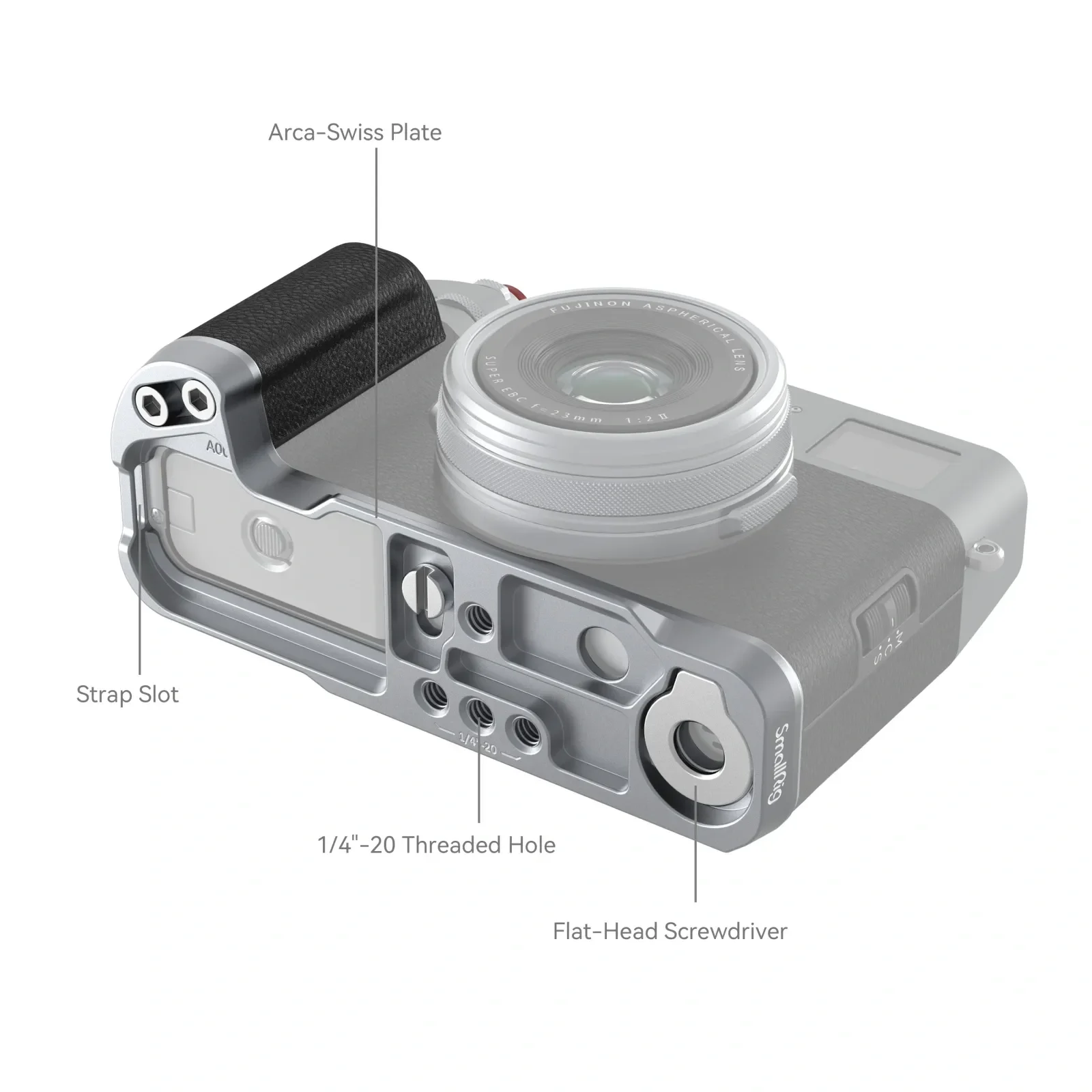 Imagem -03 - Smallrig L-shape Handle Grip para Fujifilm Suporte Placa Base Humb Grip Acessórios para Câmera Quick Release X100vi X100vt