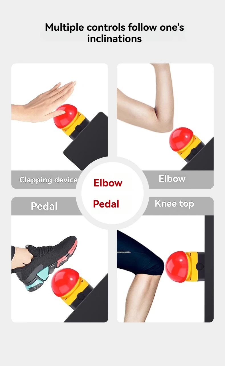 

1/5/20Pcs IP65 Waterproof Mushroom Button Self-Rest Switch Ball Pedal Hand Clap Judges Clap Light foot switch button ball pedal