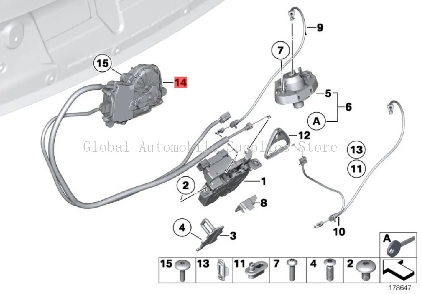Rear Tailgate Trunk Lock Actuator 51247191213 for BMW F01 F02 F03 F04 740i 740Li 750i 750Li 760Li Alpina B7 B7L 2008-2015