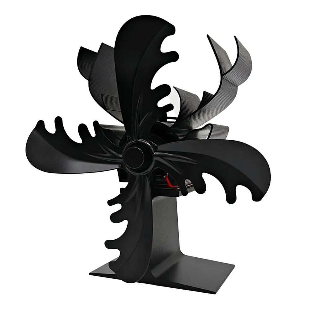 Wood Stove Fan Featuring Charming Reindeer Design Enhances Comfort with Silent Operation and Efficient Heat Flow