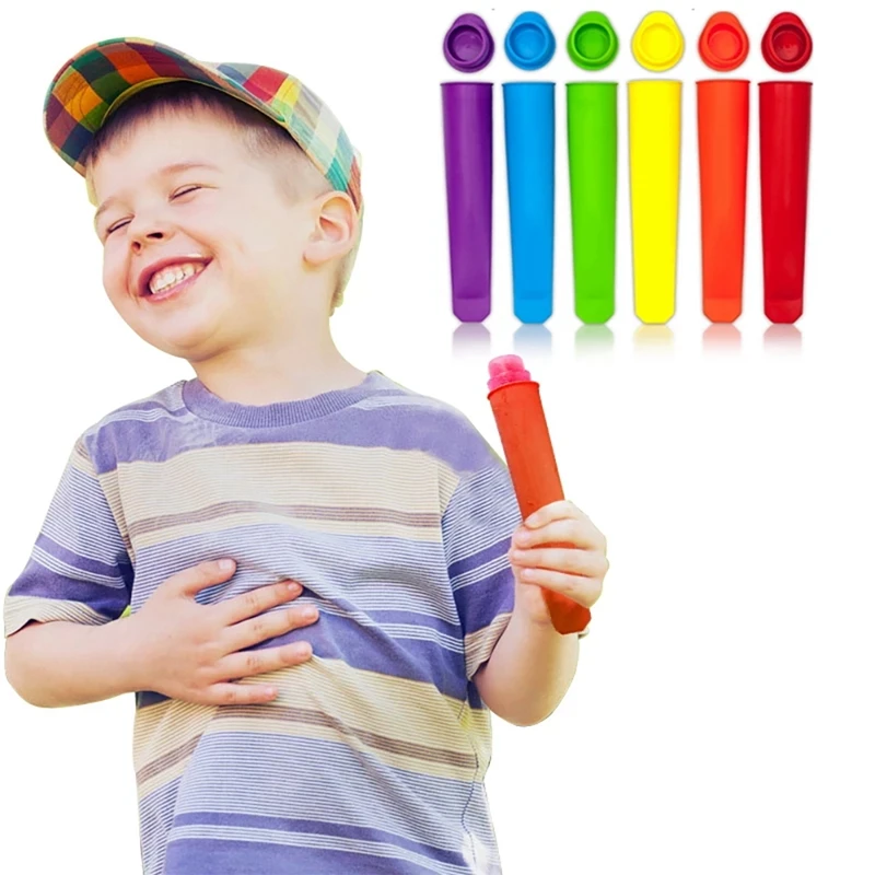 TKOH-30 piezas de moldes para paletas de verano, moldes para helado de silicona de grado alimenticio de colores aleatorios DIY para cocina