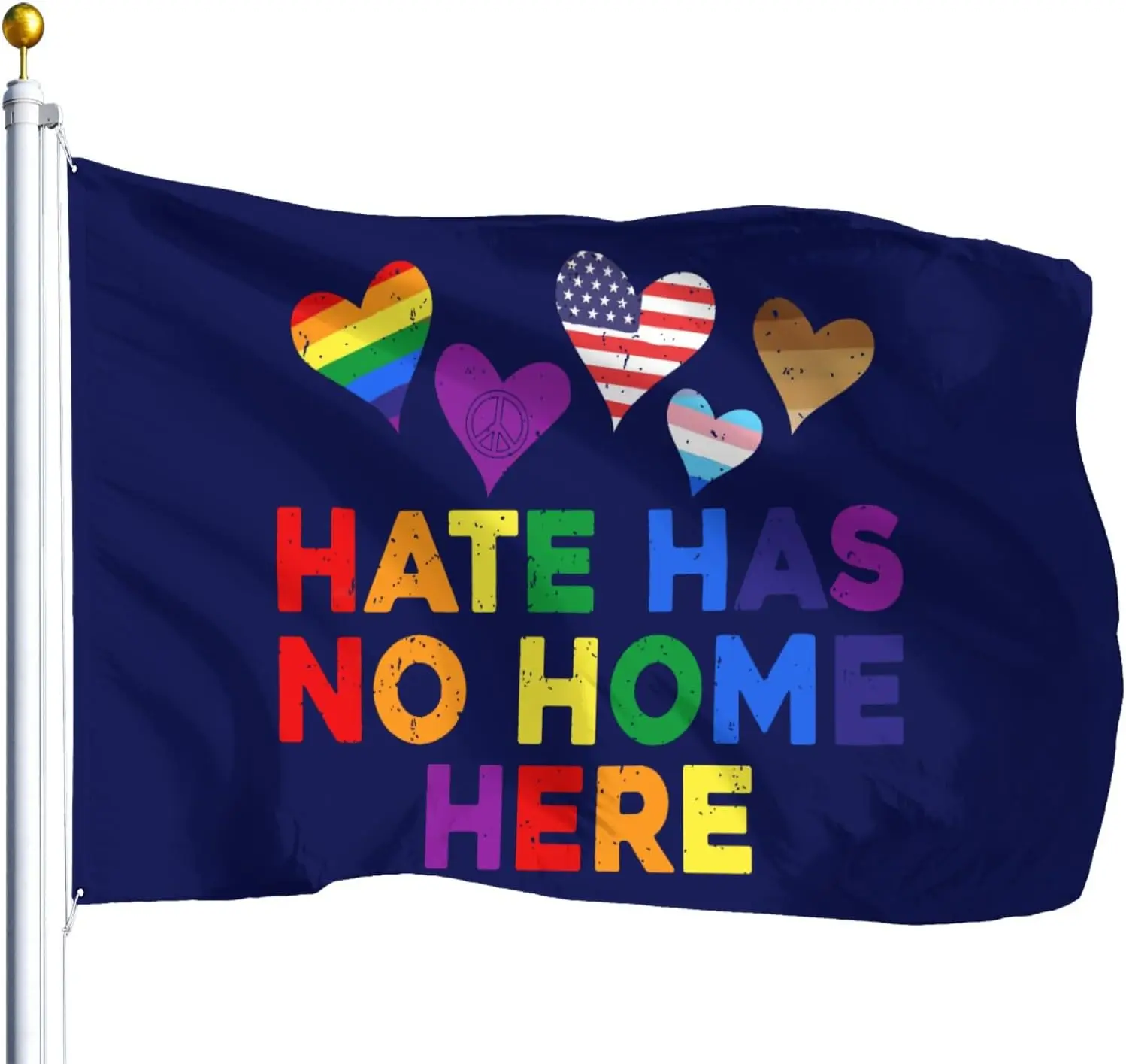 Flagicts 100% Polyester Hate Has No Home Here Flags