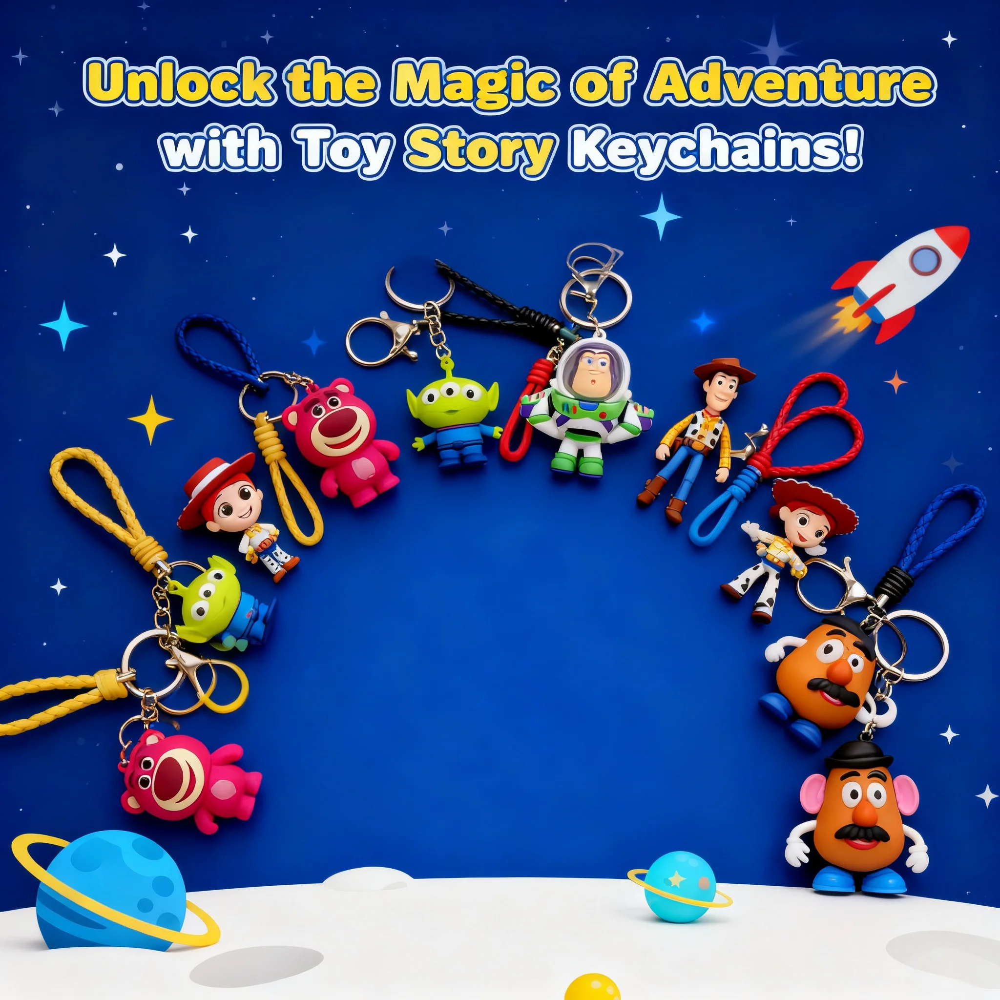 

Buzz Lightyear Keychain Creative Small Gift Car Keychain Pendant Backpack Charm Wholesale Merchandise Toys Accessories