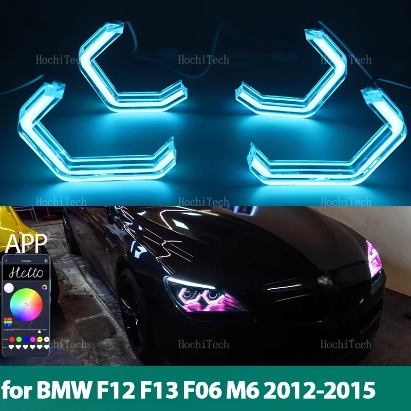 

RGB multi colors M4 style Light Rings APP control DRL LED Angel Eyes Kit For BMW 6 Series F12 F13 F06 M6 2011-2017 Retrofit