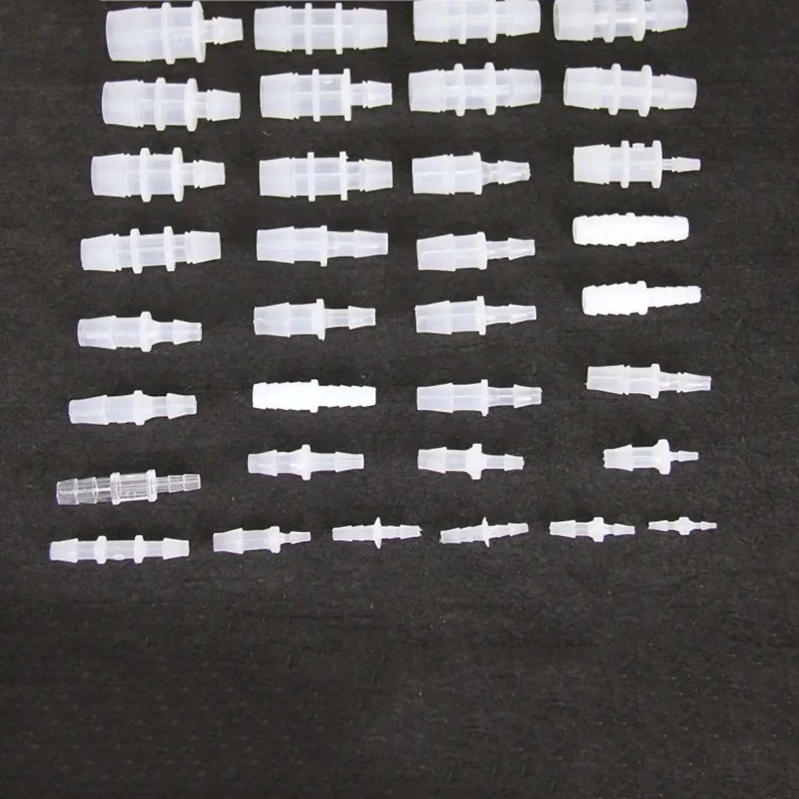 5Pcs 2.4x1.6mm~19x15.8mm Plastic Transparent Variable Diameter Pagoda Docking Straight Through Small Size Hose Plastic Converter