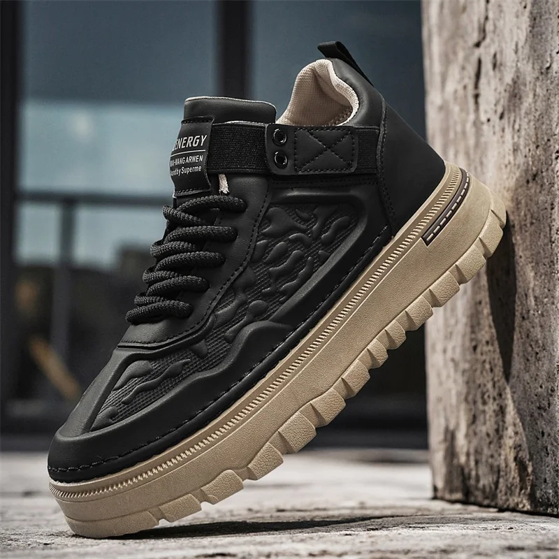 

Men's thick-sole casual boots Four seasons new soft-sole non-slip comfort outdoor boots Fashion youth Joker sports tooling boots