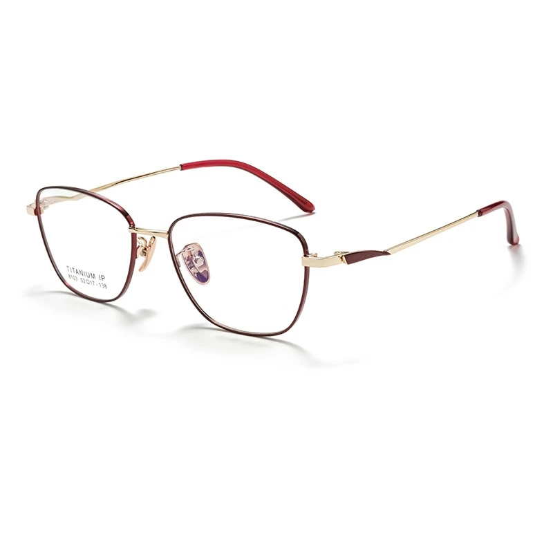YIMARUILI New Ultralight Fashion Titanium Alloy Women's Eyeglasses Frames Simple Elegant Optical Prescription Glasses 8103DY - Image 6