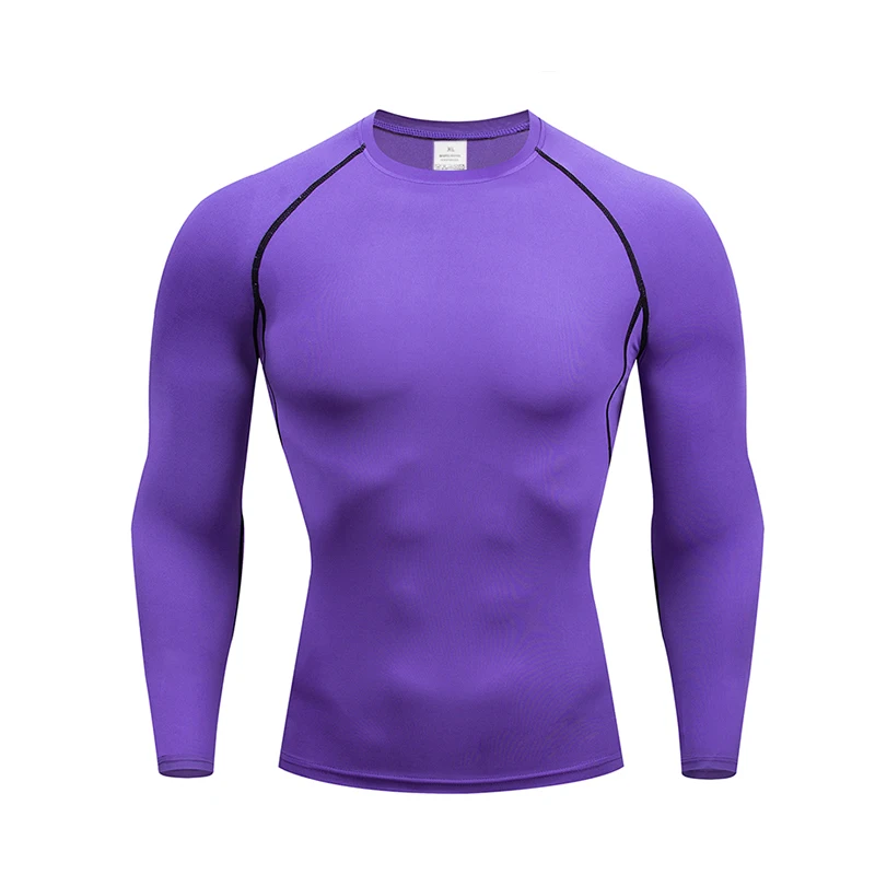 Men Compression Running T-Shirt Fitness Tight Long Sleeve Sport T-shirt Training Jogging Shirts Gym Sportswear Quick Dry Clothes - Image 4