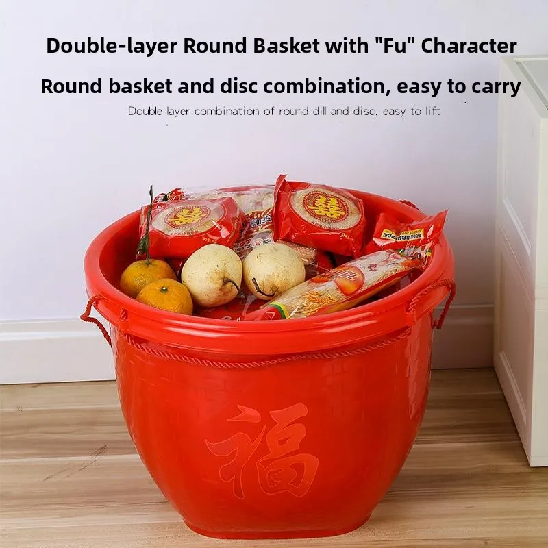 large-red-plastic-round-basket-wedding-moving-in-home-celebration-tea-serving-tray-offspring-barrel-festive-celebration-supplies