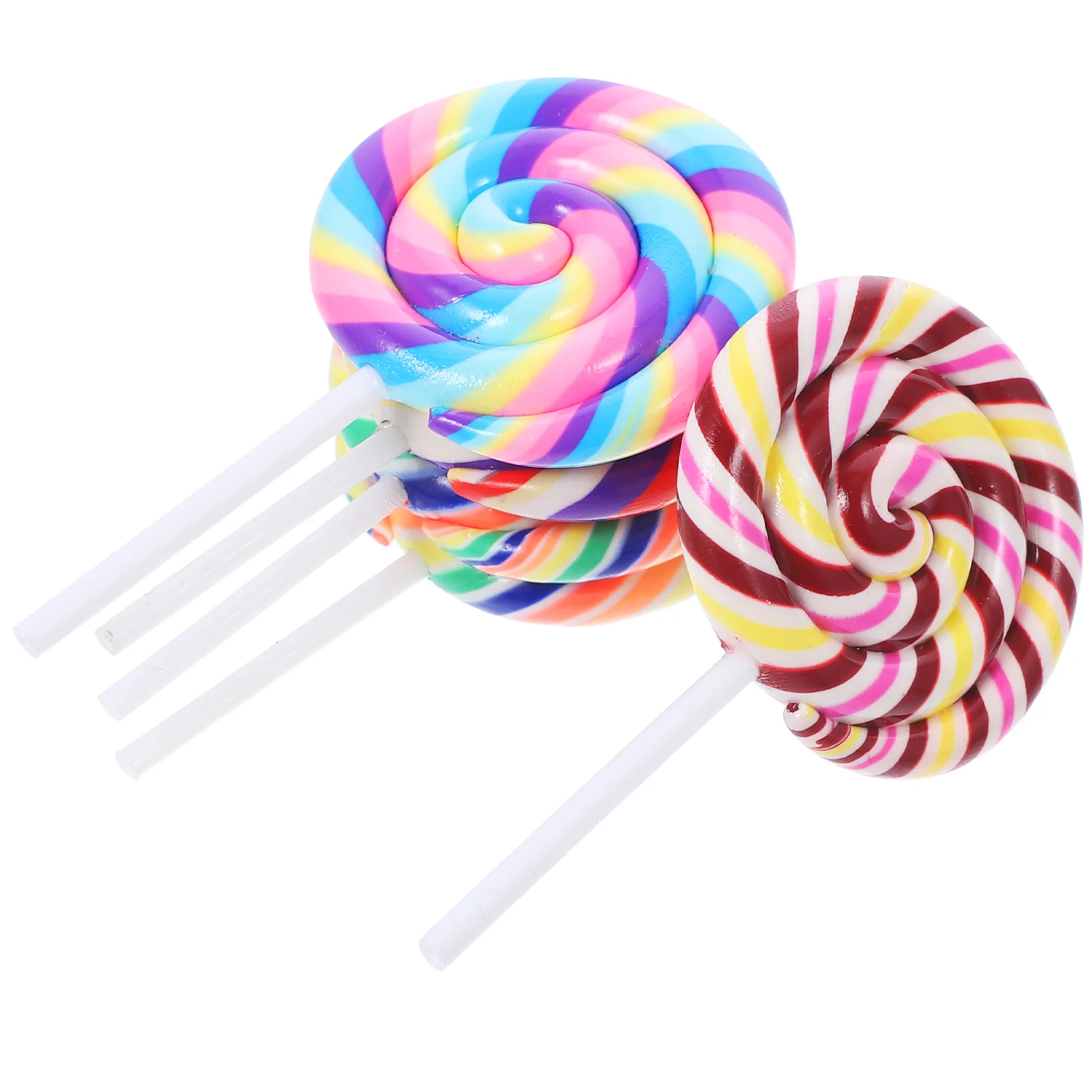 Estuche móvil de arcilla Artificial para piruletas, caja de papelería, accesorios para sombreros, manualidades DIY, 5 piezas