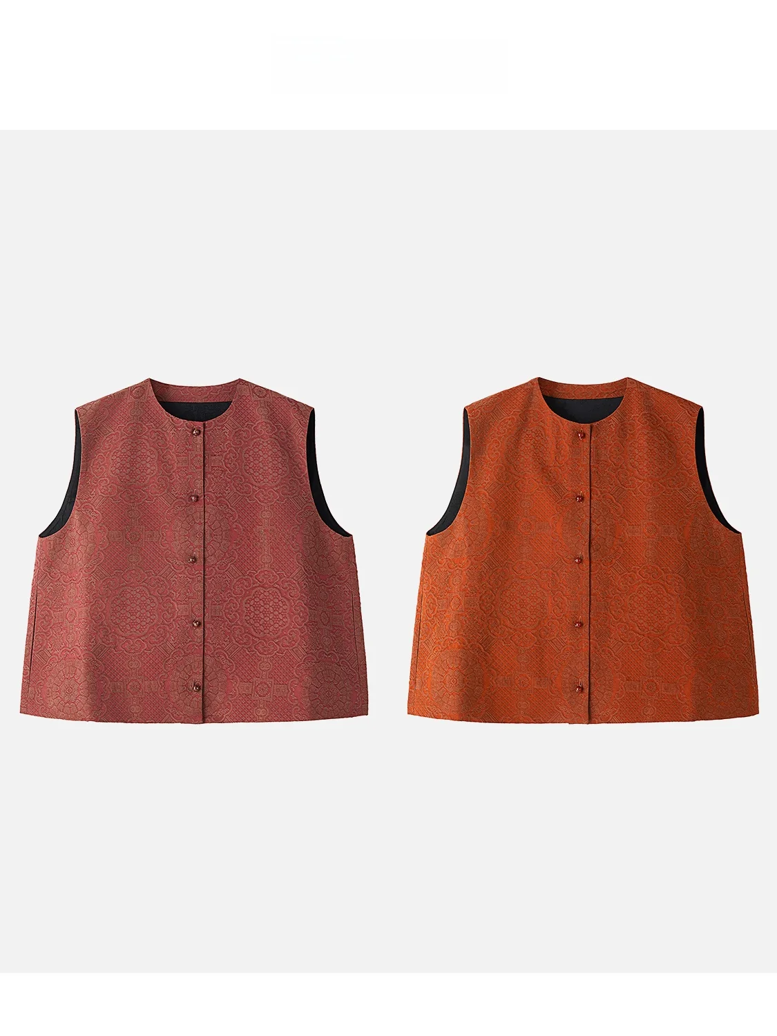 

JINGJING2025 New "Sunset Molten Gold" 50 Momme Silk Yuzhen Oil Silk Eightfold Muffler Vest Chinese Sle Women's Top