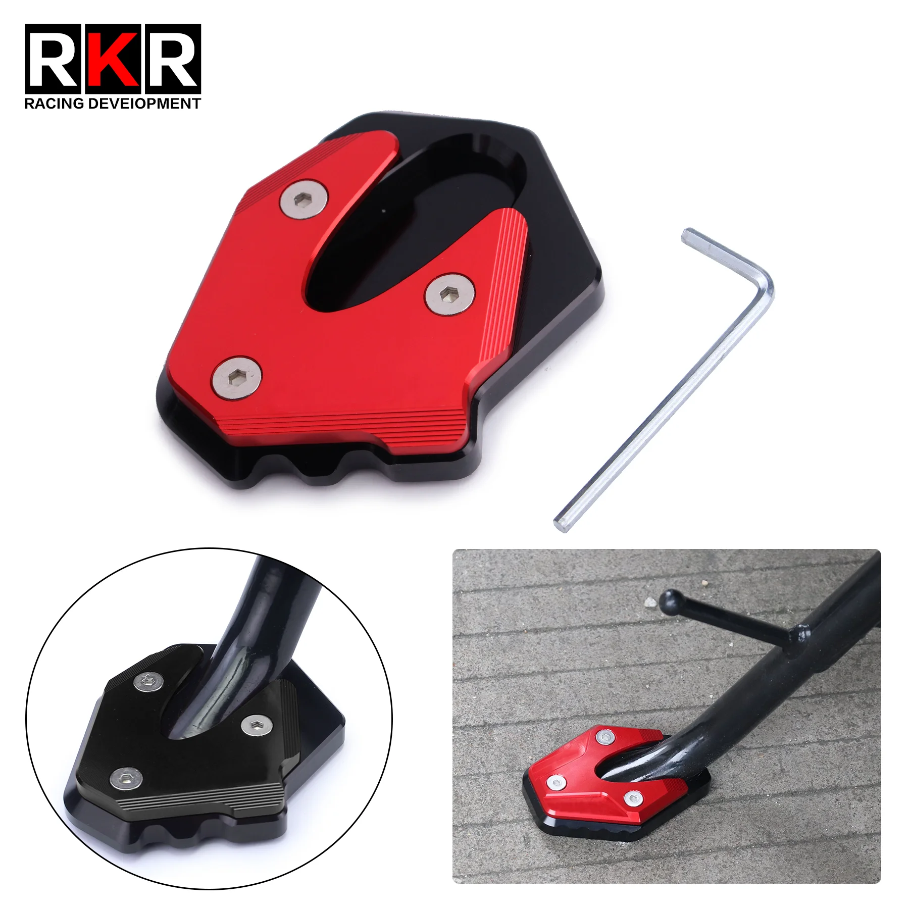 Motorcycle Kickstand Pad CNC Aluminum Foot Side Stand Extension Support Plate for SUZUKI GSX250R GSX 250R DL250 DL GW 250 GW250