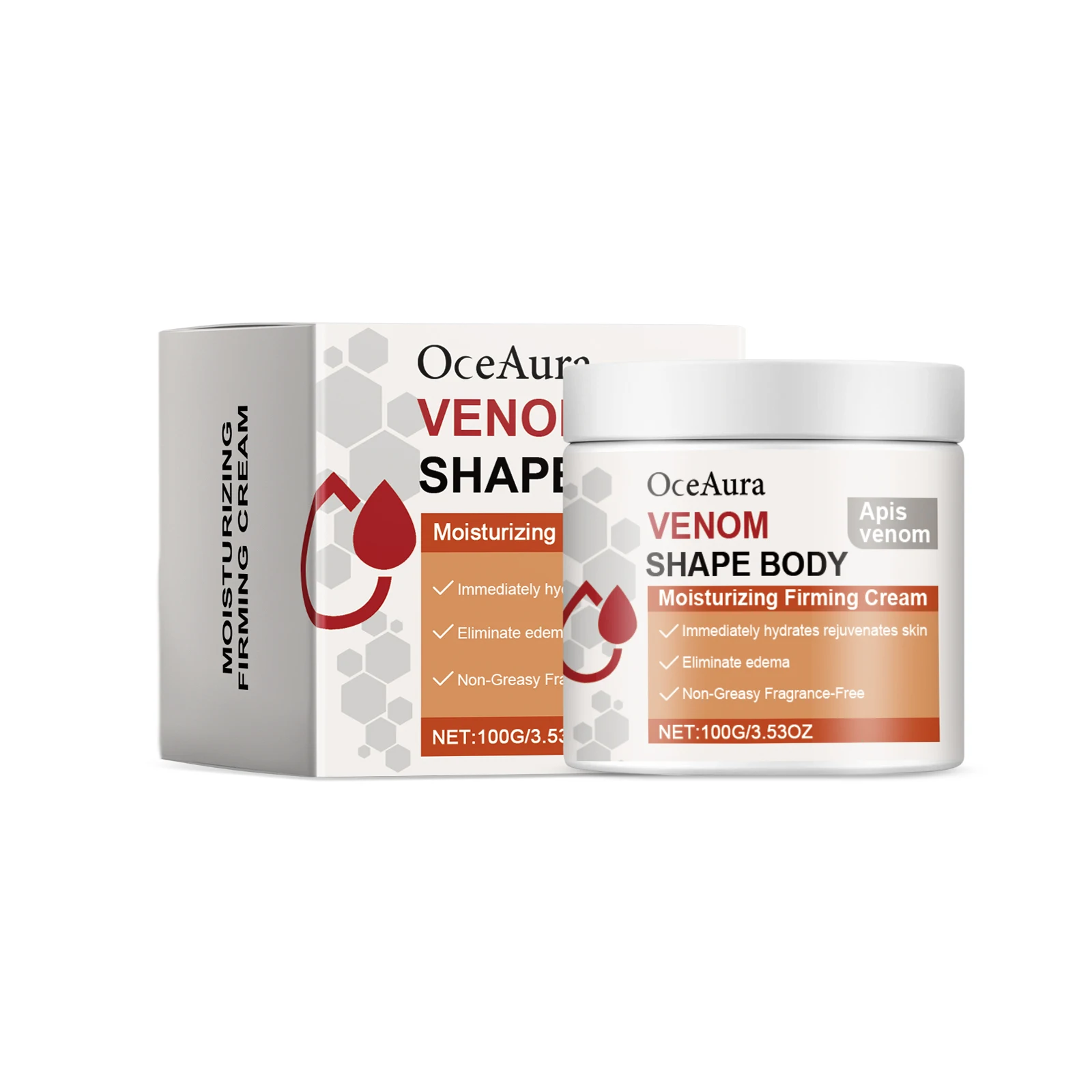 

Body Cream - Anti-Edema Moisturizer for Skin Tightening & Hydration, Lightweight Non-Greasy Formula, 100g/3.5oz