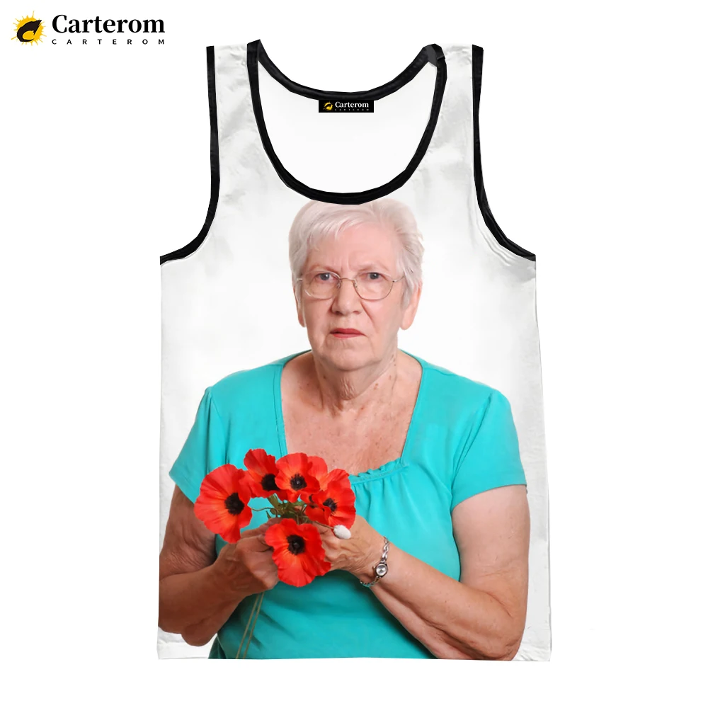 Funny Men Lady Licking A Red Popsicle Tank Tops Sleeveless T Shirts Digital Printing Harajuku 3D Printed Oversized Tees Tops 6XL