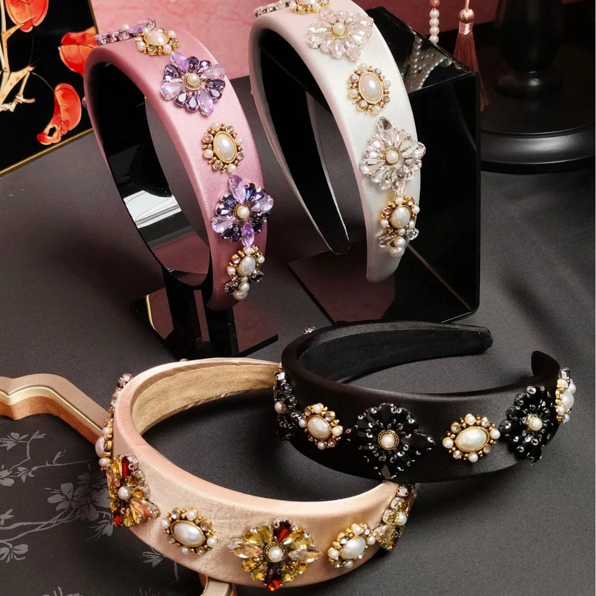 European and American Fashion Retro Sparkling Diamond Headband Exquisite Versatile Hair Accessory for Women