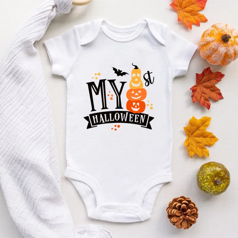 My 1st Halloween Baby Bodysuit Girls Boys Cute Romper Toddler Halloween Costume Infant Clothes First Halloween Baby Gift