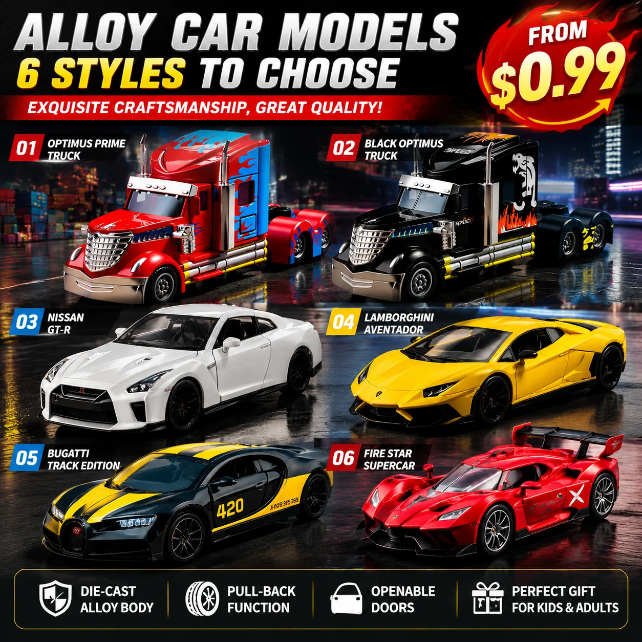 Mini Diecast Car Model Toy Non Remote Control Free-Rolling Vehicle Clearance Sale Cheap Small Alloy Cars for Boys Gift Collect