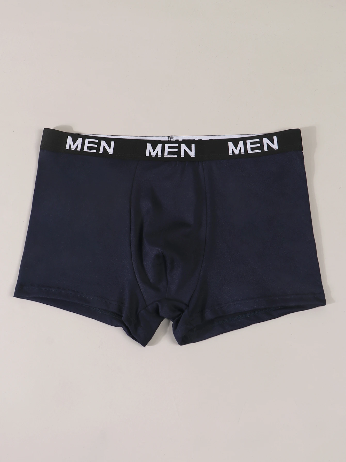 Men Funny Boxer Briefs Breathable Trunks Underwear Cartoon Face Boxer Short for Male Blue Quirky Panties