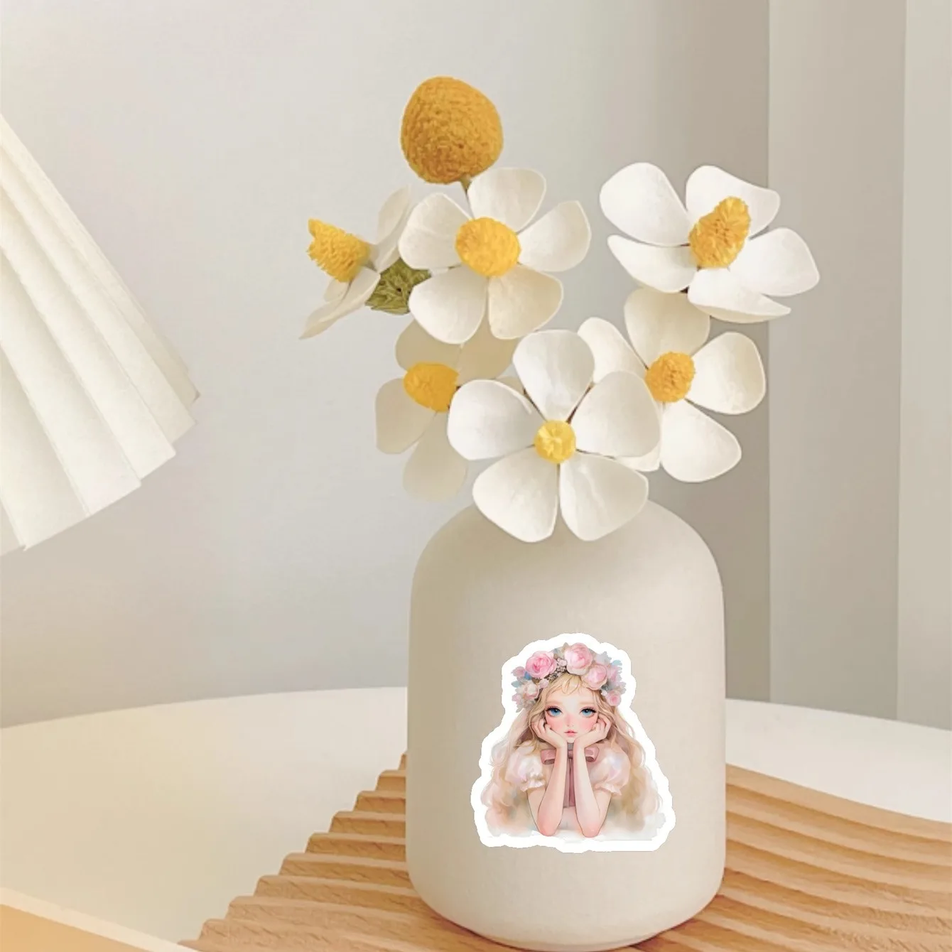 17 قطع لطيف المائية الرجعية دمية فتاة الأميرة ملصقات، كتيب سكرابوكينغ الأدب والفن، الديكور الهاتف المحمول