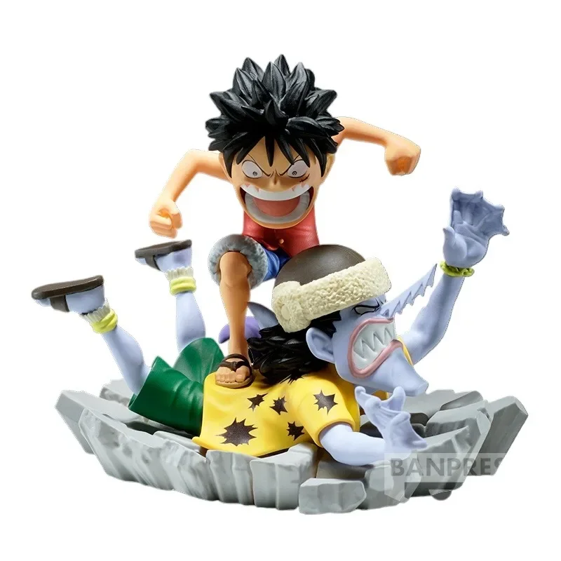 ของแท้จาก BANDAI Banpresto ONE PIECE มังกี้ ดี ลูฟี่ ต่อสู้กับอาร์ลอง PVC 7 ซม. โมเดลตัวละครอนิเมะ ของสะสม ของเล่น ของขวัญ มีสินค้าในสต็อก