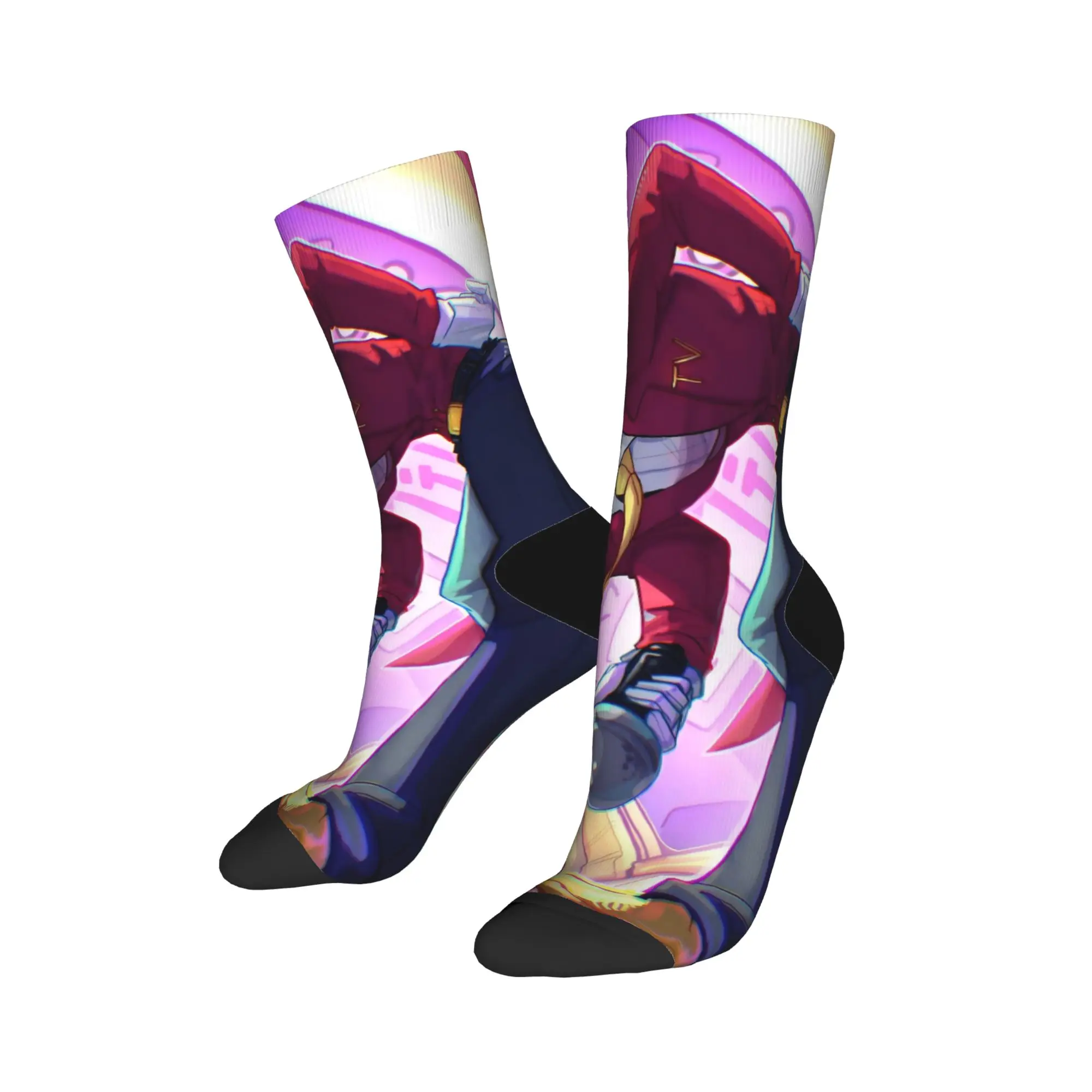 Fashion Male Men Socks Harajuku Deltarune Tenna TV Video Game Sock High Quality Women Socks Spring Summer Autumn Winter