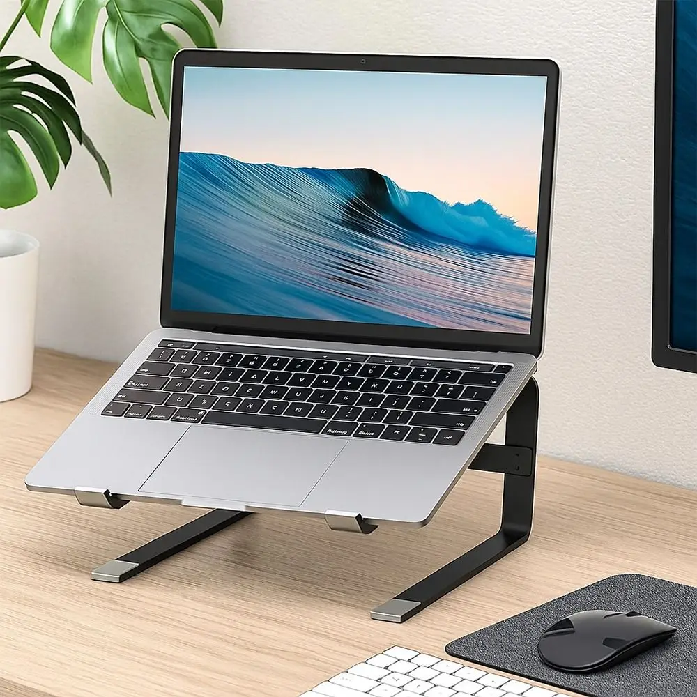 Universal Double Layer Laptop Stand Ventilated Iron Notebook Riser Universal Base Detachable Mount Computer Stand Space Saving