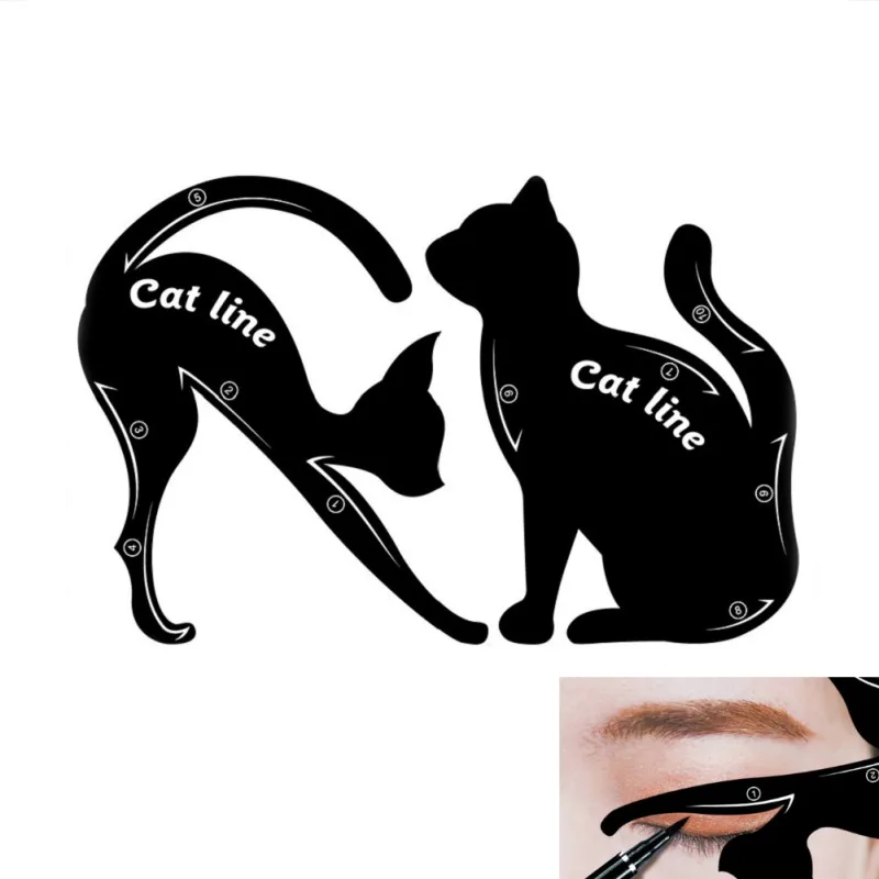 Professional Cat Eyeliner Eyeshadow Stencil Templates Maquiagem Makeup Tools Eye Line Guide Cosmetic Party Club Beauty Health