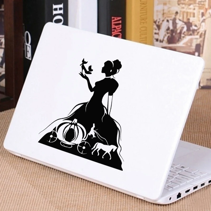 Cinderella Castle Silhouette Decals Vinyl Laptop Sticker Girl Car Window Decal Water-Proof, Baby Room Door Cartoon Wall Stickers