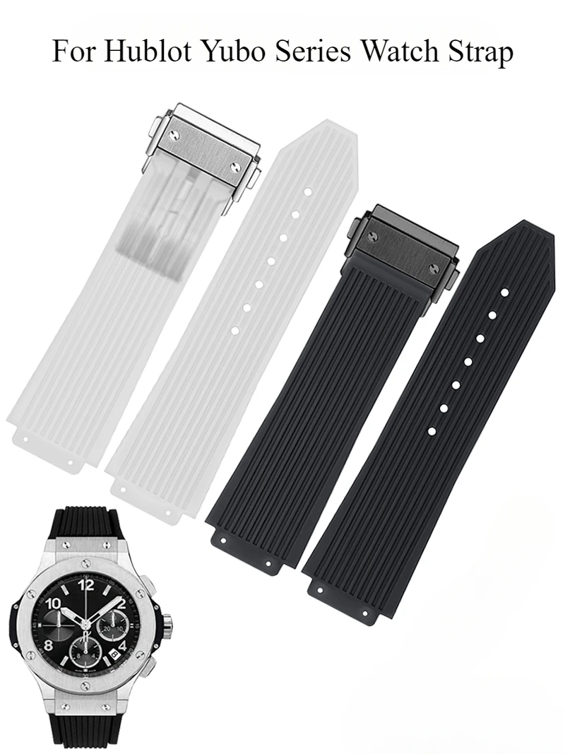 Finely Crafted Silicone Watchbands for Hublot Yubo Big Bang Classic Fusion Series Waterproof Comfortable Strap 26x19mm