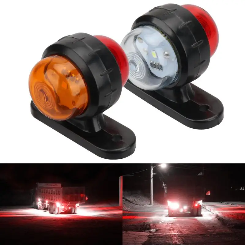 

1Pcs Dual Color 12-24V Universal Truck Side Light Width Light For Truck Warning Light Safety Light Indicator Lamp Car Signal LED