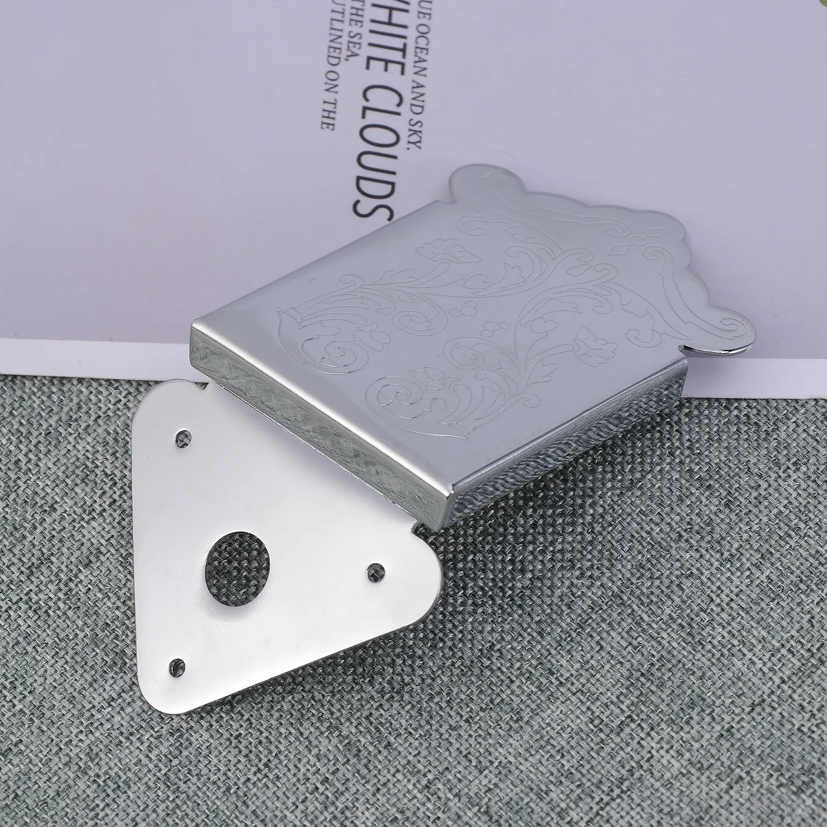 

Pull Plate Mandolin Tailpiece Parts Guitar with Screws Replacement Triangle Plated 8-String