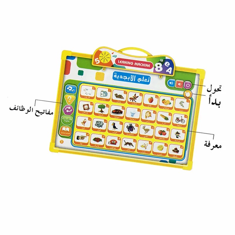 Muslim Kids Toys Learning Arabic English Alphabet Tablet Reading Machine Pen Touch E-Book Electronic Learn Toy Chilren Gift