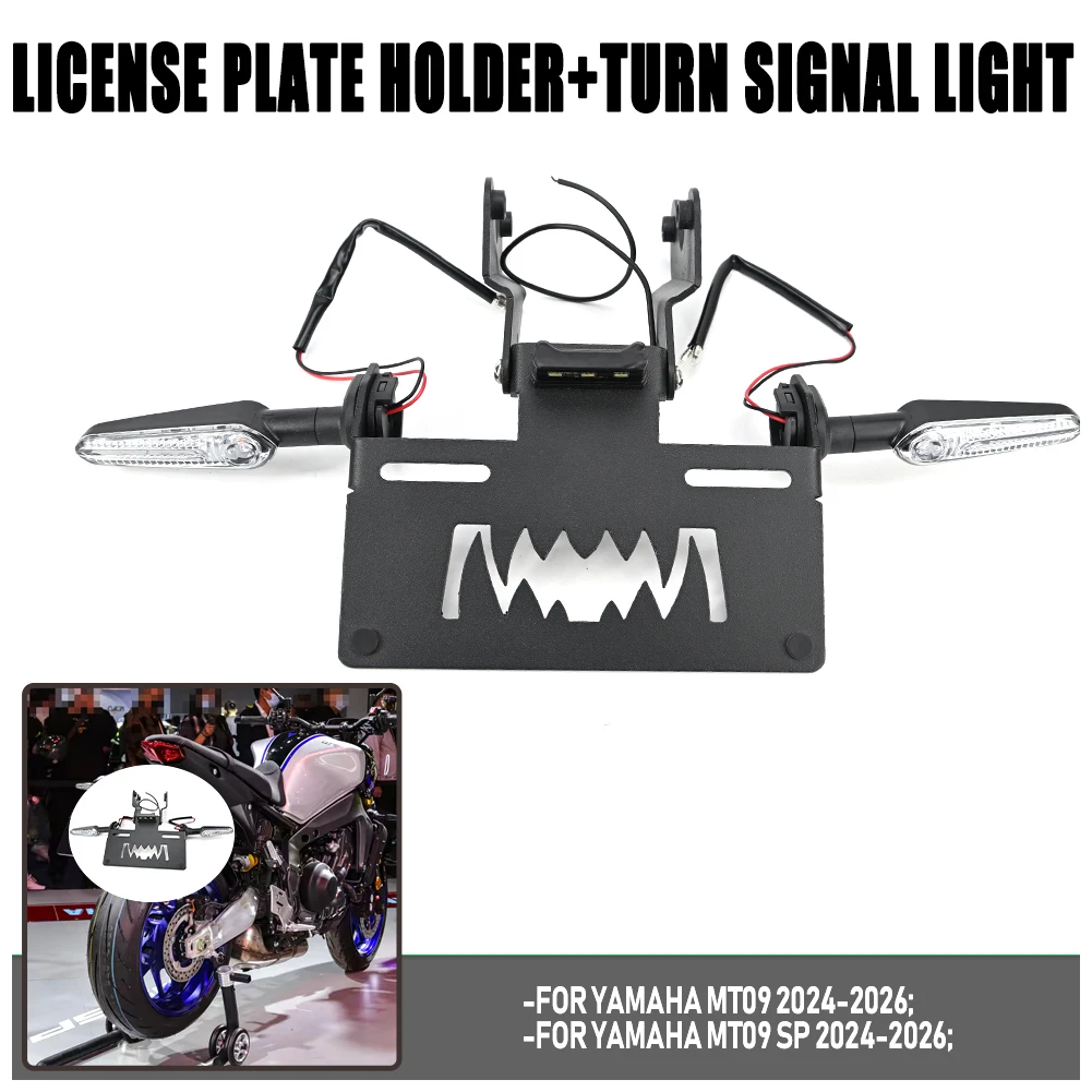 

Motorcycle Modified Parts Rear License Plate Holder Tail Tidy Fender Eliminator With LED Turn Signal Light For Yamaha MT09/SP