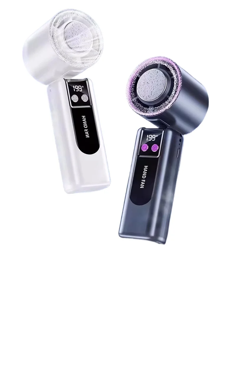 Ultra-high-speed powerful cooling handheld fan, compact and portable for ice compress and temperature reduction