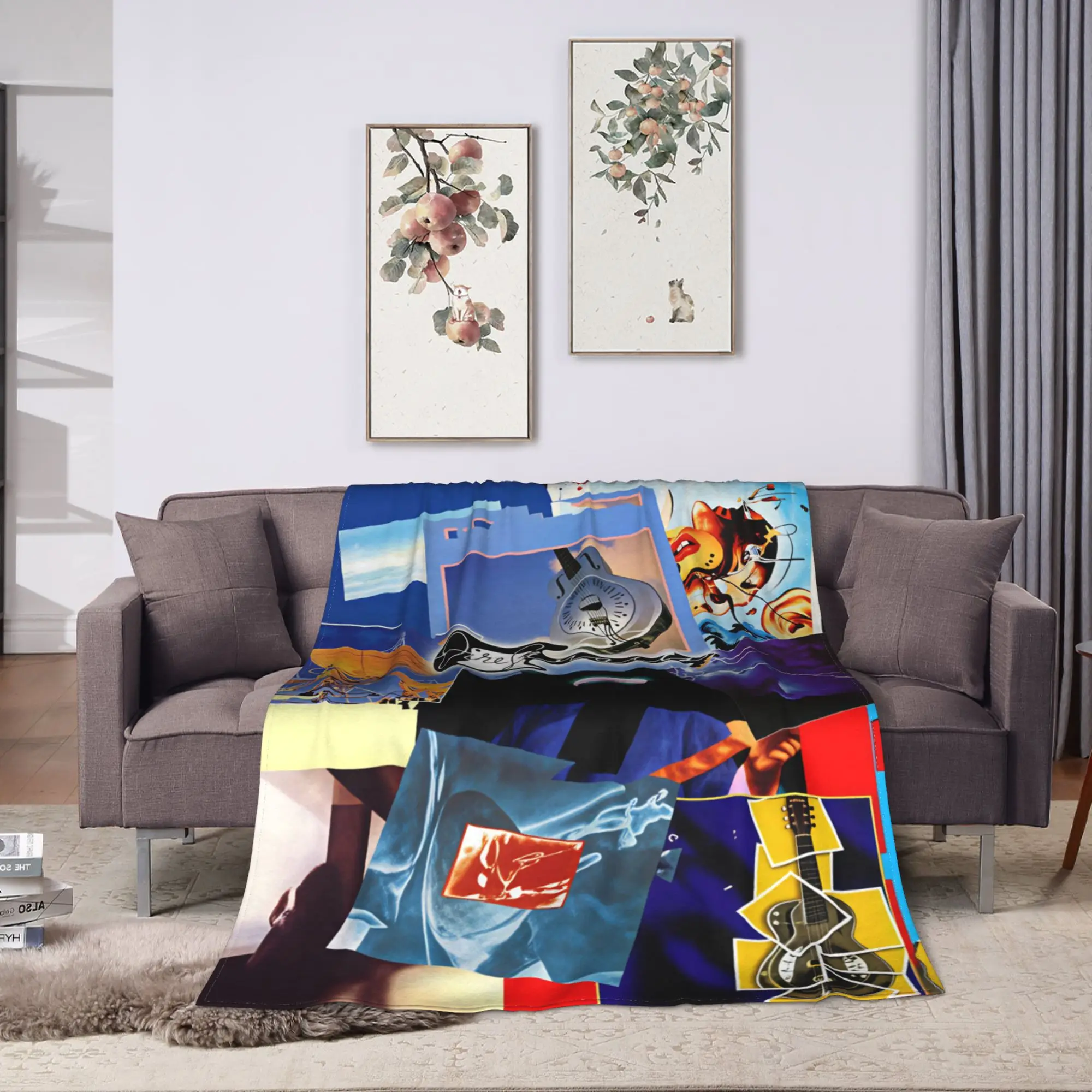 Soft Blankets Picnic Dire Straits Brothers In Arms Album Cover Throw Blanket  Flannel Bedspread Fashion Sofa Bed Cover