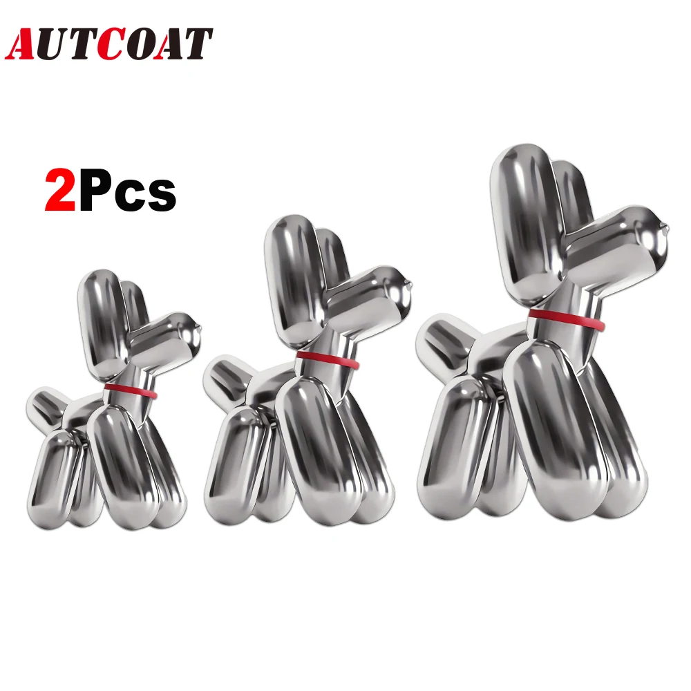 

2 шт. 3D металлические наклейки для автомобиля в виде собаки, эмблема-значок на боковое крыло, задний багажник, для декора авто