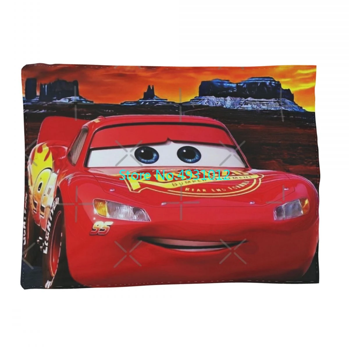 Anime Red Lightning McQueen Car 95 Nap Blanket 70x100cm 3D Flannel Sherpa Blankets Baby Kids Gift Throw Sofa Bedroom