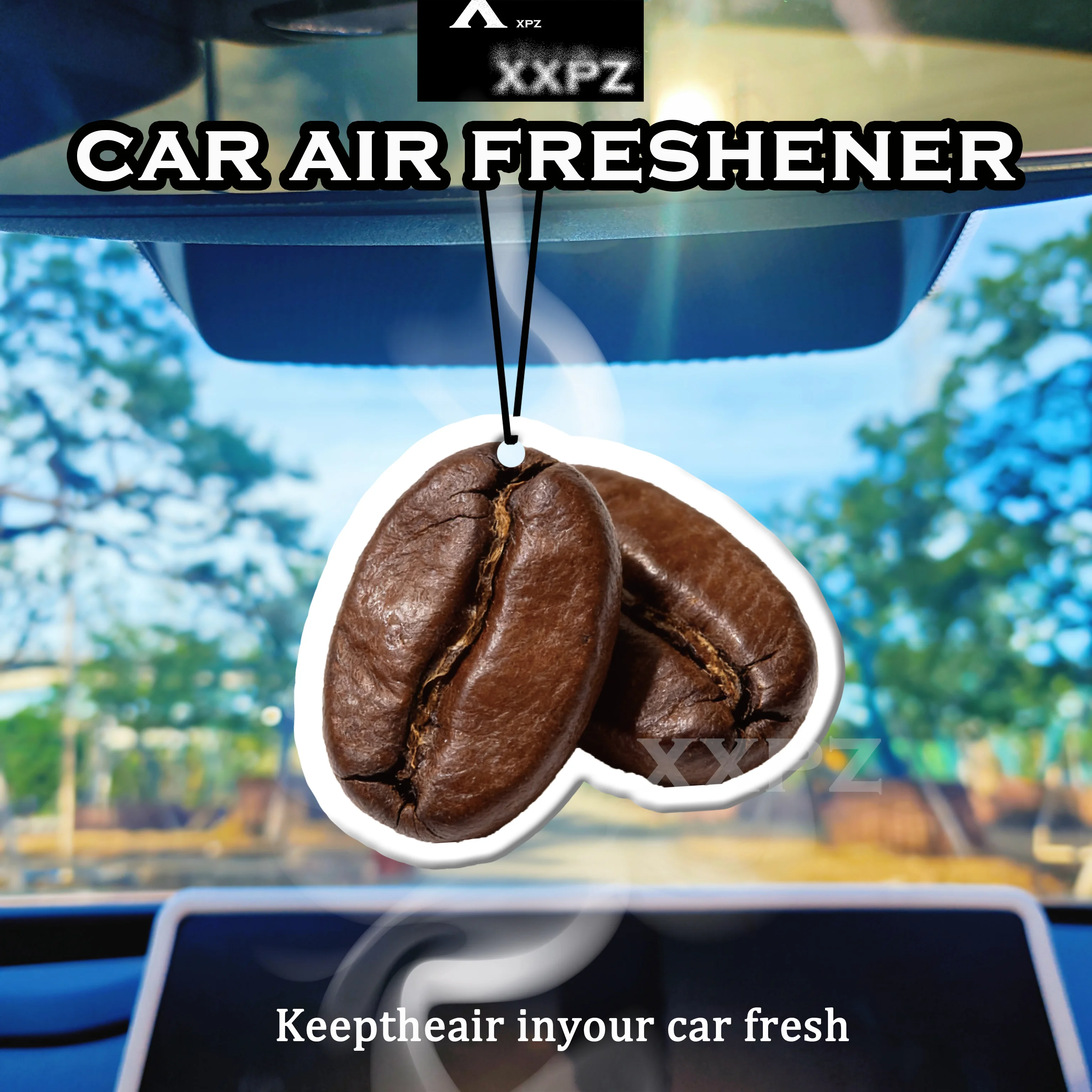 1/3pcs Coffee Beans Car Air Freshener Auto Parts Car Hanging Creative Coffee Bean Design Aroma Gift for Friends Coffee Scent