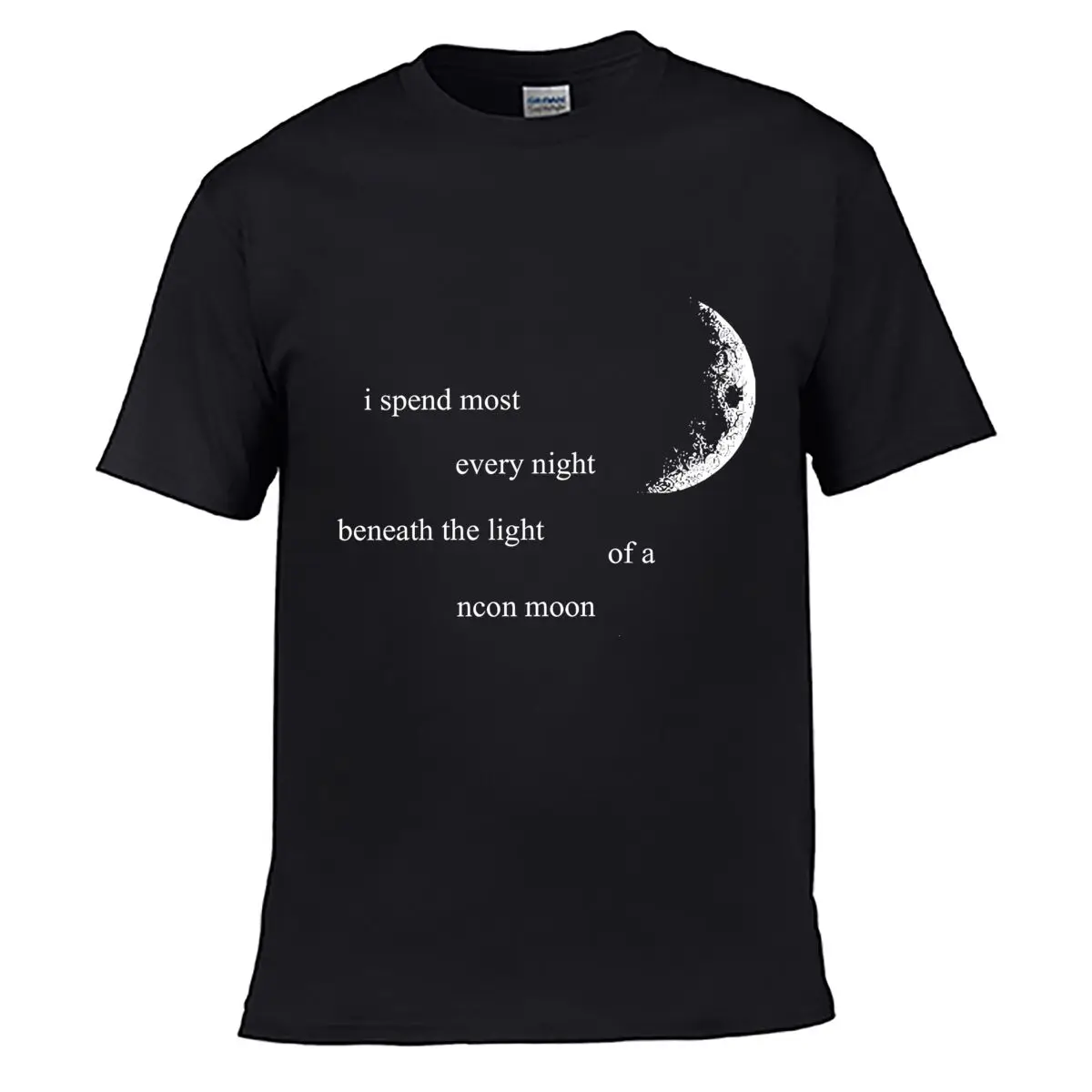 I Spend Most Every Night Moon Quote short-sleeved T-shirt