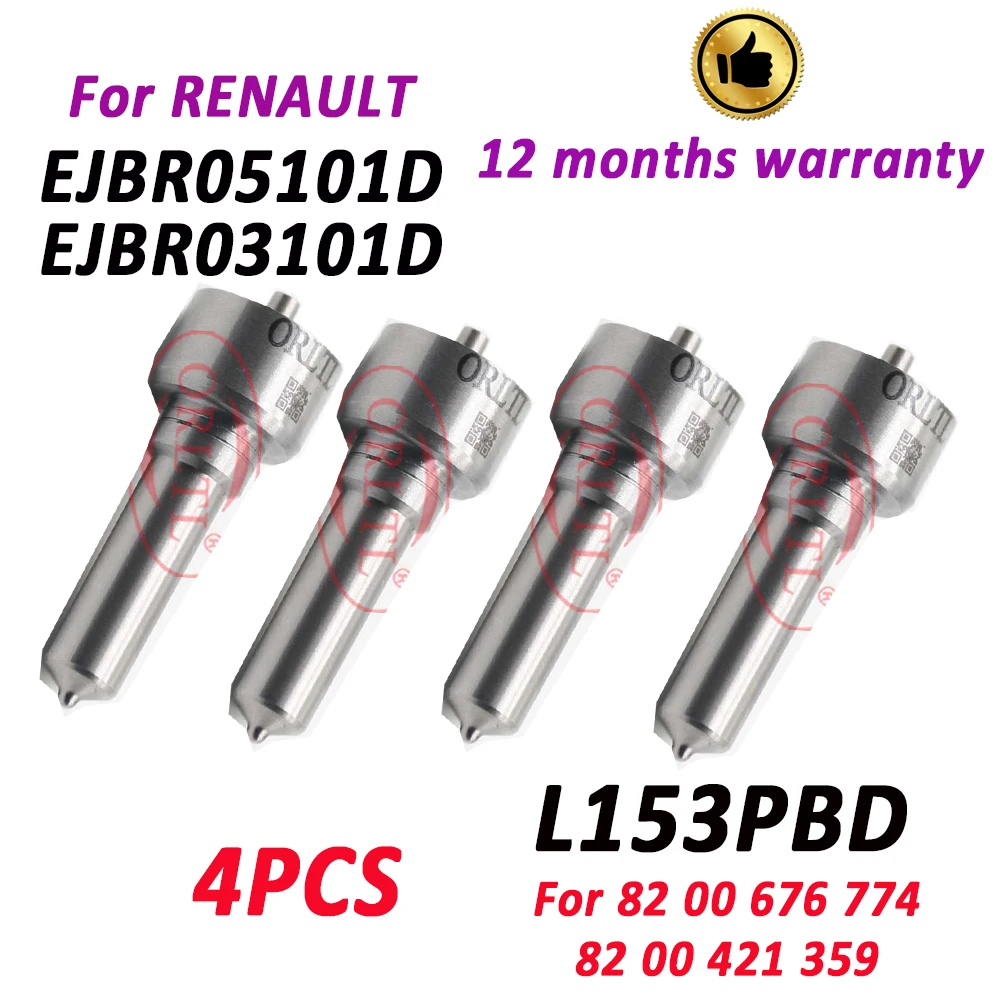 

4 pieces Fuel Nozzle L153PBD And Sprayer Nozzle L 153 PBD For RENAULT 8200676774 EJBR05101D 8200421359 EJBR03101D Euro 4